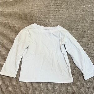 Kids White Long Sleeve Shirt